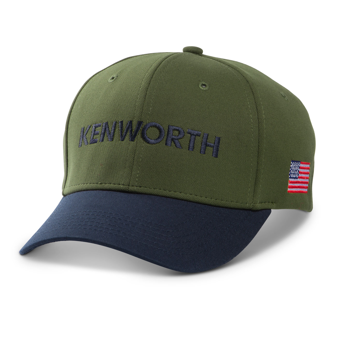 Olive and Navy Tonal American Flag Cap
