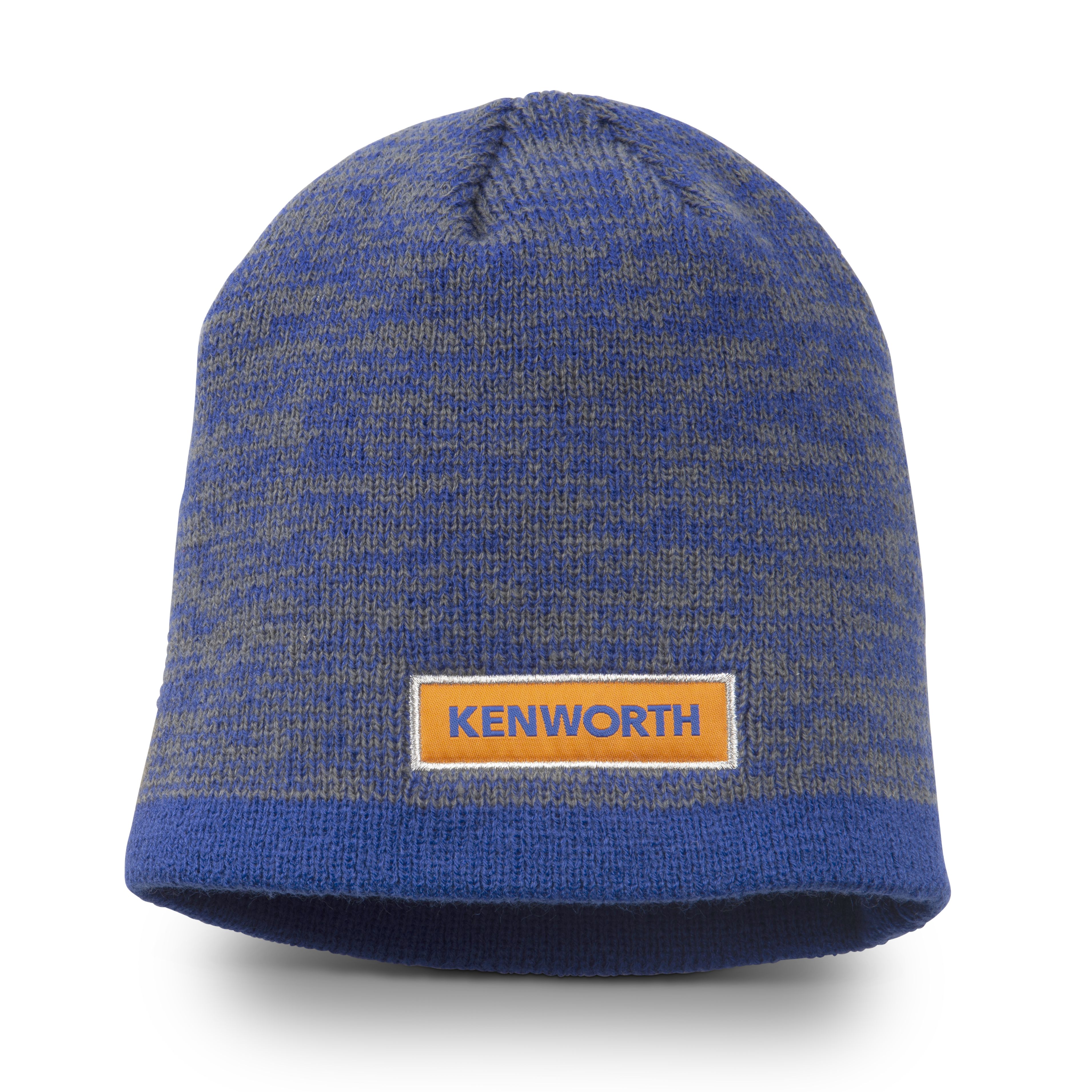 Blue & Orange Marled Jacquard Beanie