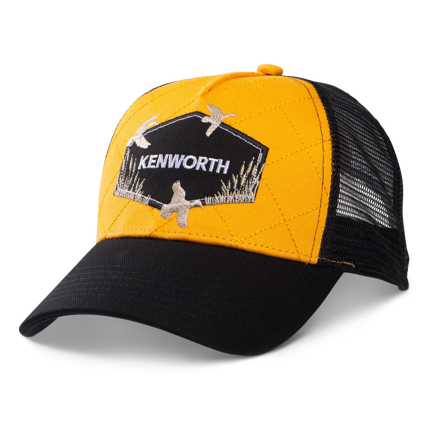 Black and Yellow Quilted Duck Hat