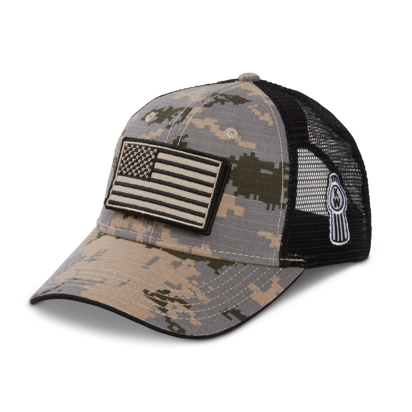 Camo Flag Patch Mesh Cap Image