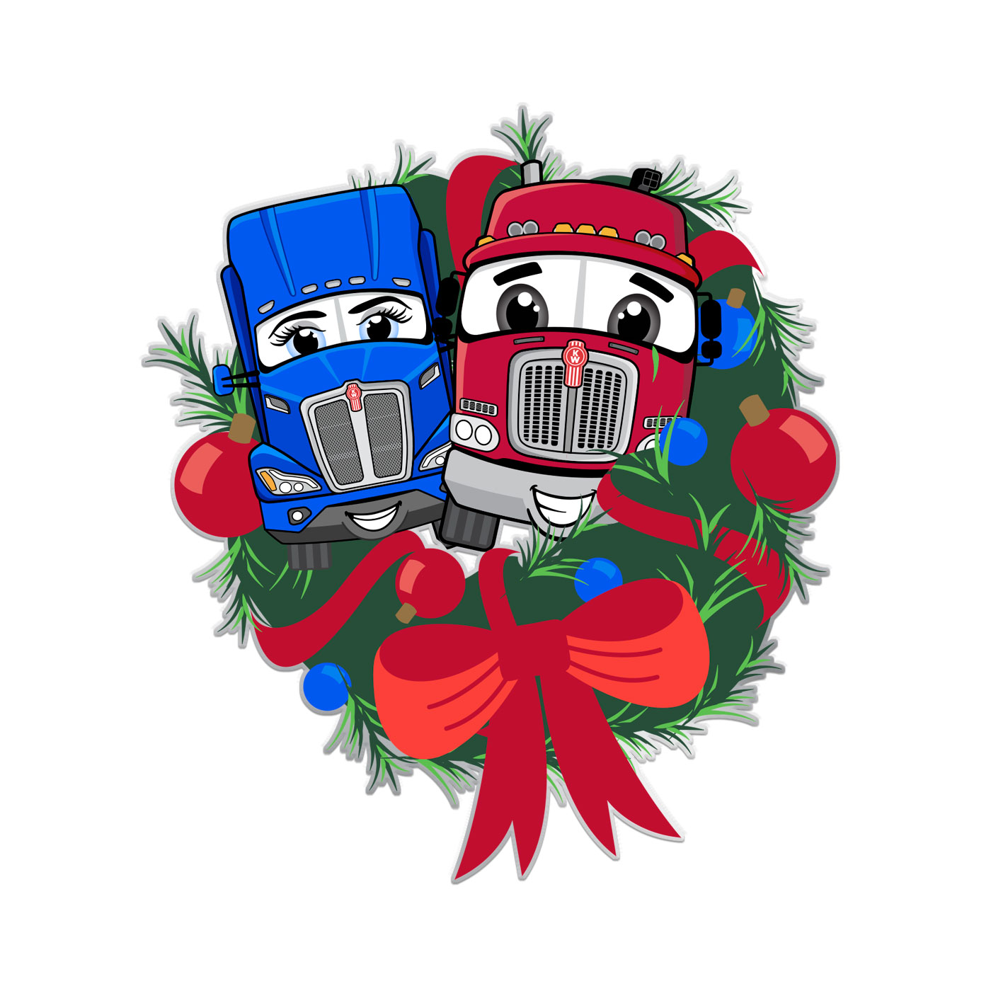 Katie and Kenny PVC Wreath Ornament