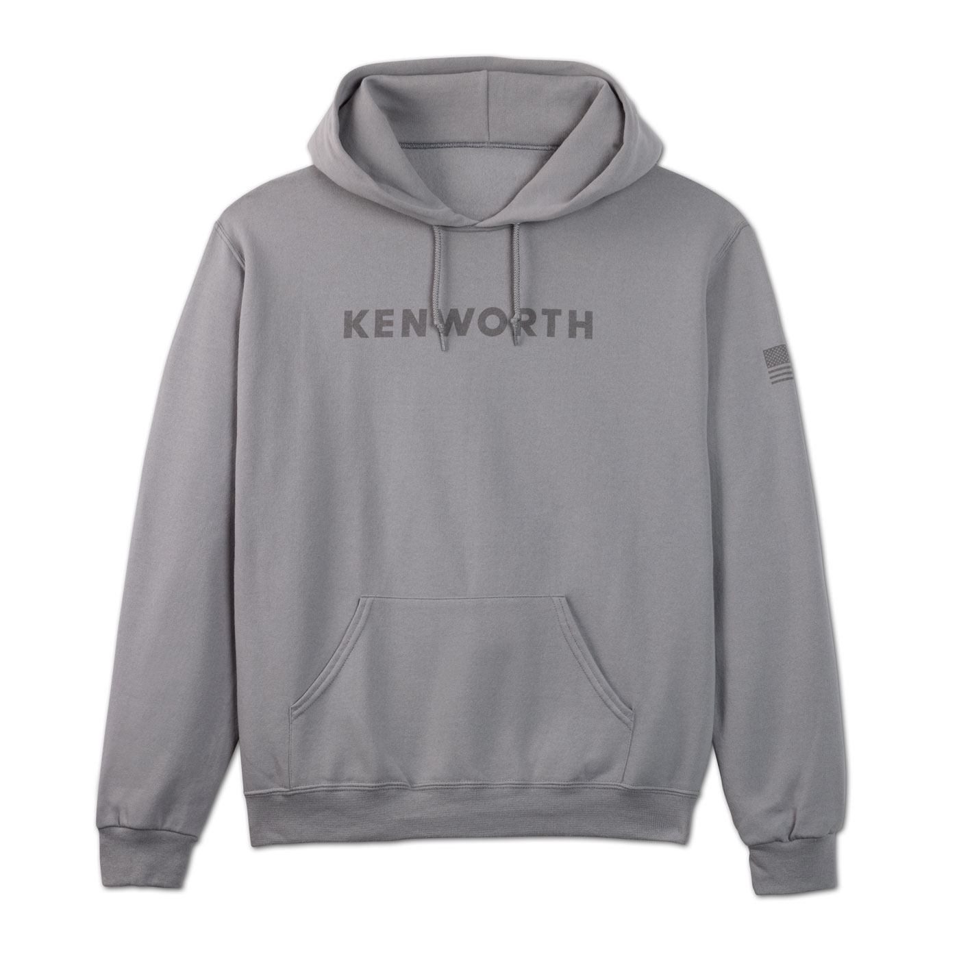 Grey Unisex Tonal Wordmark Flag Hoodie Image