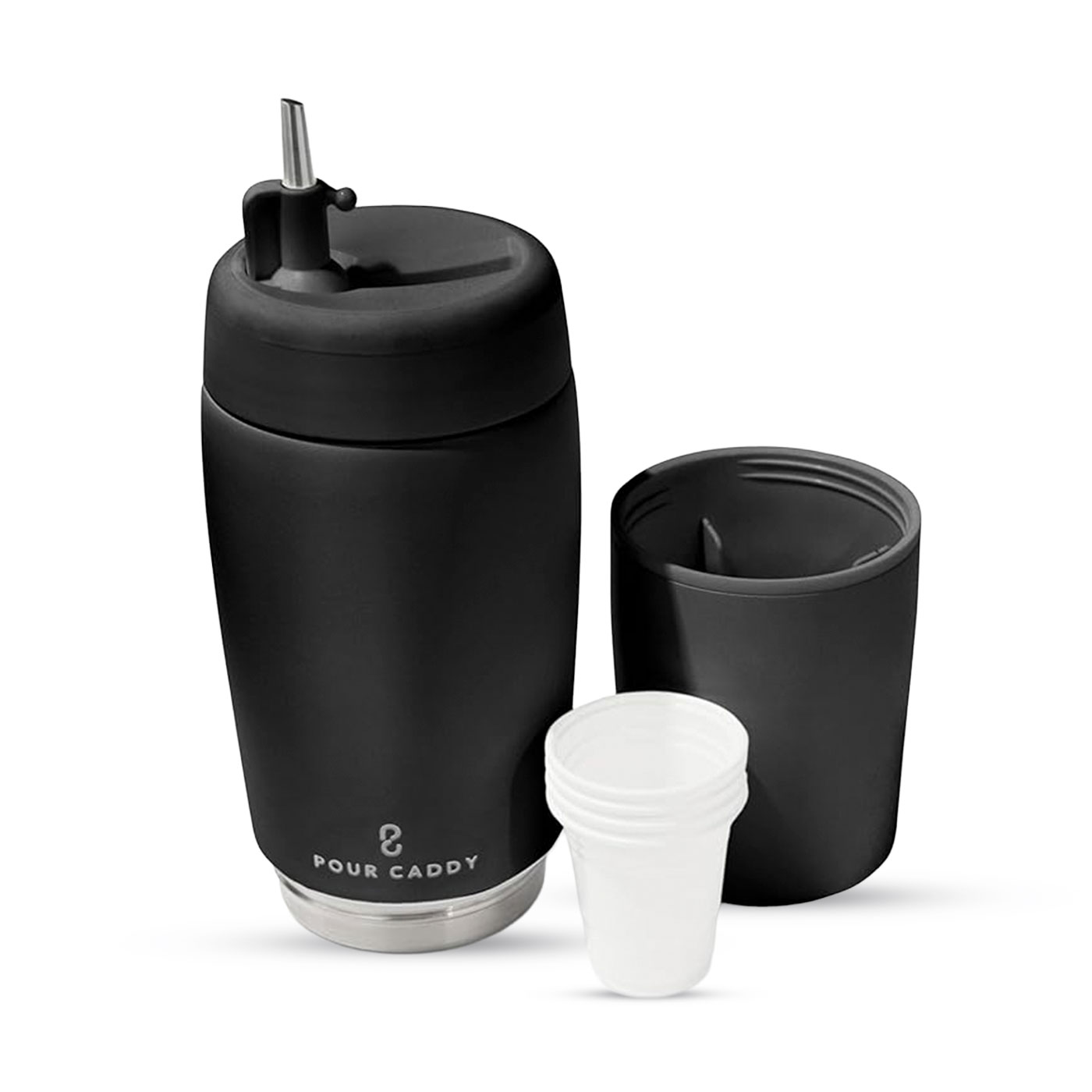 2 Alt Product Images for 20 oz. Pour Caddy Stainless Flask