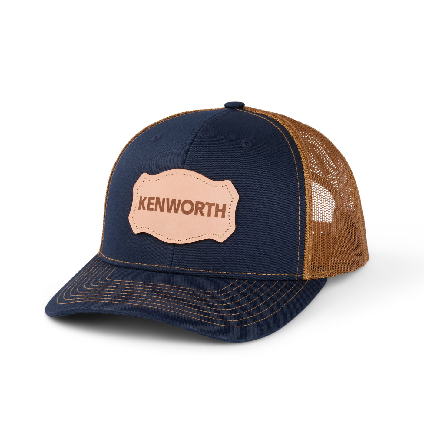 Richardson Split Mesh Cap - Navy/Caramel primary image