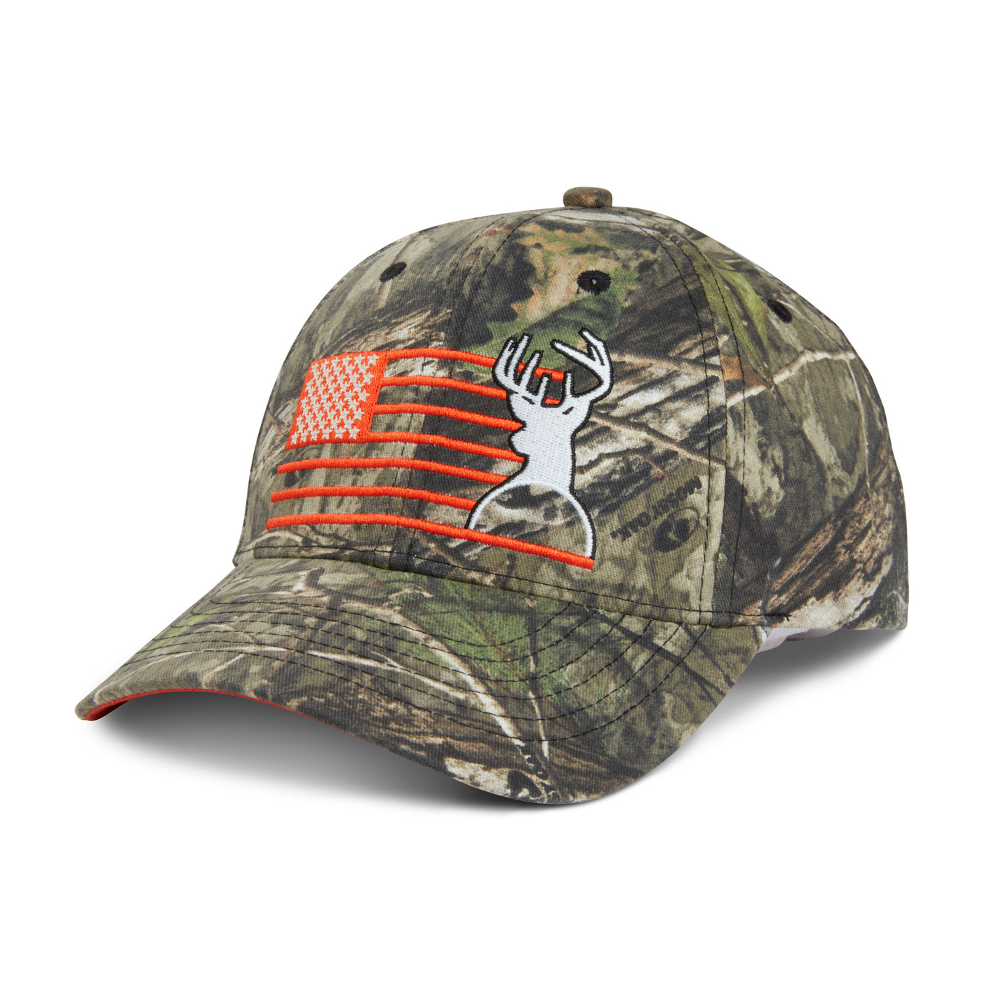 Front facing view of Camo Flag Cap